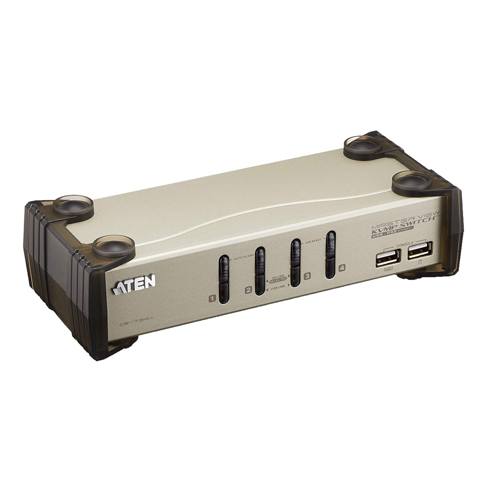 ATEN CS1734A 4포트 표준형 USB KVMP 스위치 케이블 각2개 포함